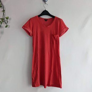 Theory | Coral Kirabella Mini Pima Cotton Tee Dress Size P